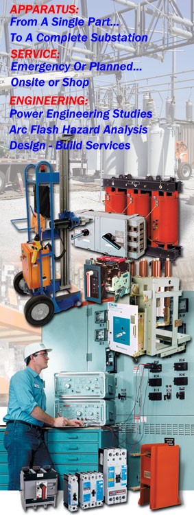 Electrical equipment sales and service. Electrical Testing. Electrical Power Engineering.